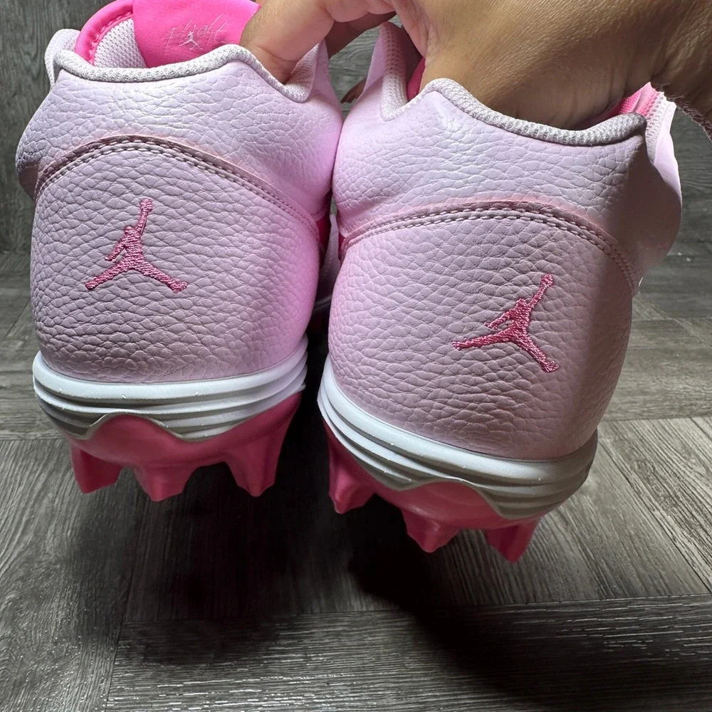 Jordan Stadium 90 Men's 15 Football Cleats Pink Leather Athletic NEW HQ0210-600